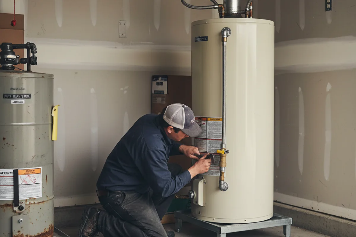Water heater and shutoff valve replacement in Bellmore